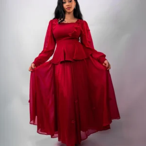 robe scarlet aura evening
